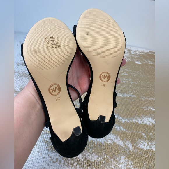 MICHAEL KORS Simone Black Suede Pearl Stud Dress Heels NWOT | Size 9 - Picture 16 of 16